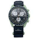 オメガ×スウォッチ(OMEGA×Swatch) MISSON ON EARTH Speedmaster BIOCERAMIC MOONSWATCH クオーツ VELCRO (文字盤：ブルー) 【SAランク】【中古】