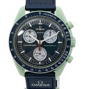 オメガ×スウォッチ(OMEGA×Swatch) MISSON ON EARTH Speedmaster BIOCERAMIC MOONSWATCH クオーツ VELCRO (文字盤：ブルー) 【SAランク】【中古】