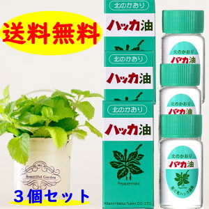 ハッカ油 20ml ×3本セット ボトル 北見薄荷通商 マスクアロマ 花粉 花粉症 殺菌 ミント コロナ 送料無料 マスク