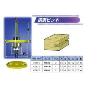 【送料無料！】ARDEN　トリマ・ルータービット横溝ビット　YM-3G鋭い切れ味で美しい仕上がり面！