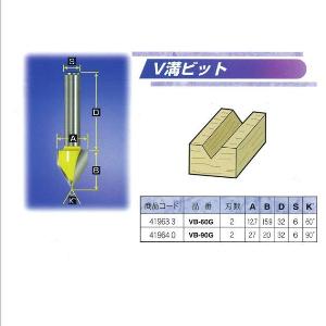 【送料無料！】ARDEN　トリマ・ルータービットV溝ビット　VB-60G鋭い切れ味で美しい仕上がり面！