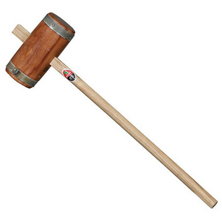 【送料無料！】トンボ 丸型掛矢　金輪付 120mm木杭やプラ杭などの杭打ち作業や木製品への打ち込み作業..