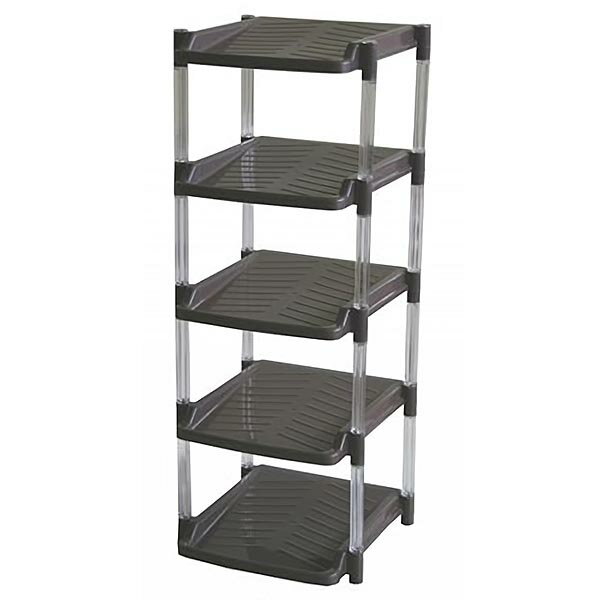 【送料無料！】平和工業 クリスタルシューズラック5段 ブラウン靴を最大5足収納