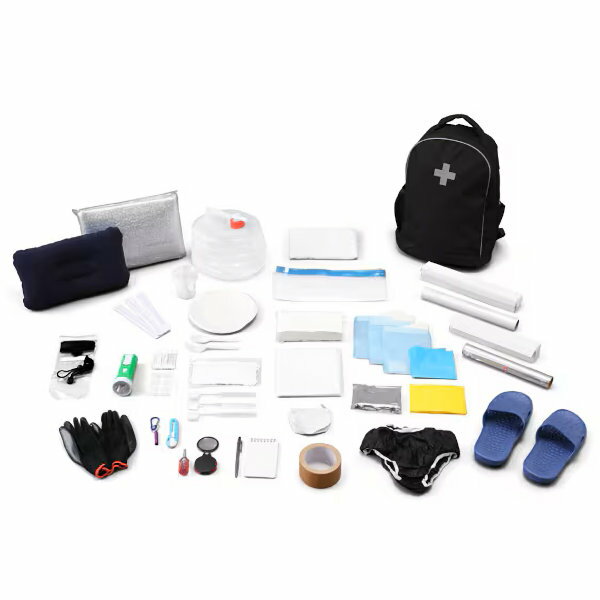 【送料無料！】【防災士監修】アイリスオーヤマ 防災リュックセット1人用 食品なし33点 ブラック BRS-33災害時に役立つ用品と食品のセット