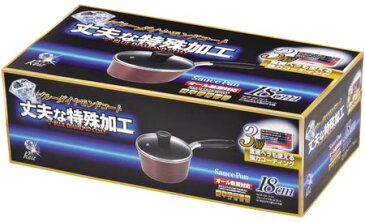 【送料無料!】 ライズ ブルーダイヤモンドコートIH対応ガラス蓋付片手鍋18cm HB-1234汚れやコゲがこびり付きにくく少量の油で調理できる