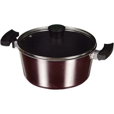 【送料無料!】 ライズ ブルーダイヤモンドコートIH対応ガラス蓋付両手鍋22cm HB-1236汚れやコゲがこびり付きにくく少量の油で調理できる