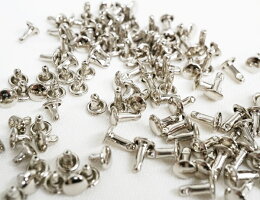 両面小カシメ(頭6mm)足6mm7.5mm9mmニッケル50個入り