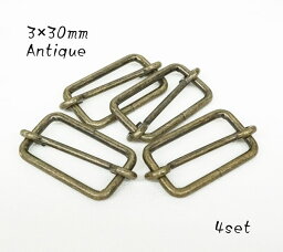 3×30mm 一本線送り 送りカン アンティーク 4個入り