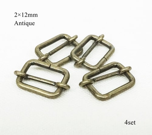 2×12mm 一本線送り 送りカン アンティーク 4個入りのサムネイル