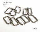 15×7×2.2mm 角カン(小カン) ブラック 10個セット