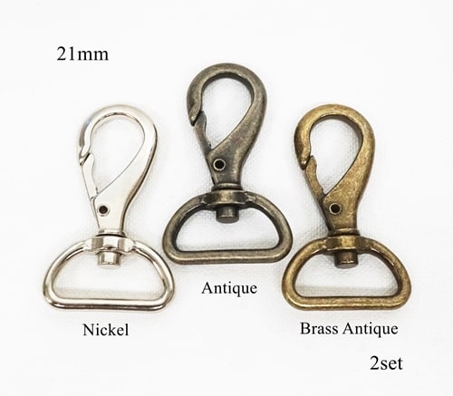 21mm 玉子ナスカン ニッケル アンティーク ブラスアンティーク 2個セット