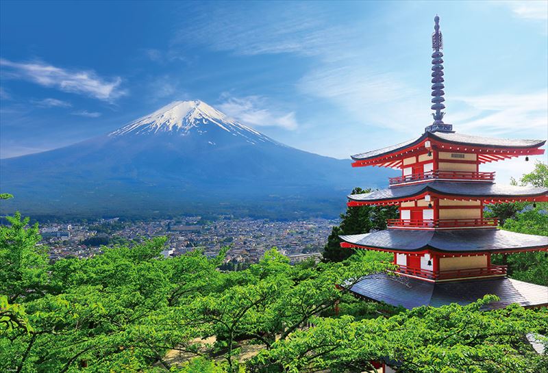 1000ピースジグソーパズル 富士望む浅間神社 ビバリー 51-297 (49×72cm)