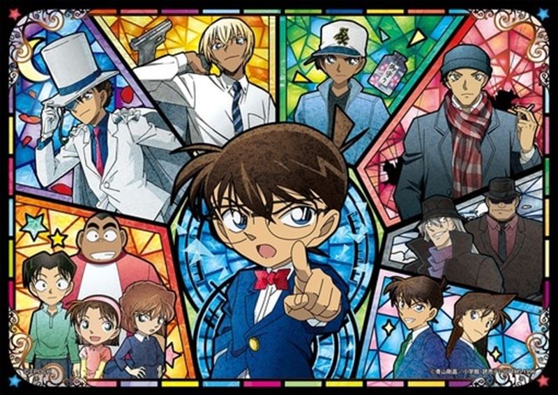 クリアカット216ピースジグソーパズル 名探偵コナン ステンドキャラクターズ エポック社 55-510 (18.2×25.7cm)