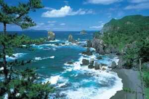 1000ピースジグソーパズル 新緑の青海島 《廃番商品》 アポロ社 10-214 (50×75cm)