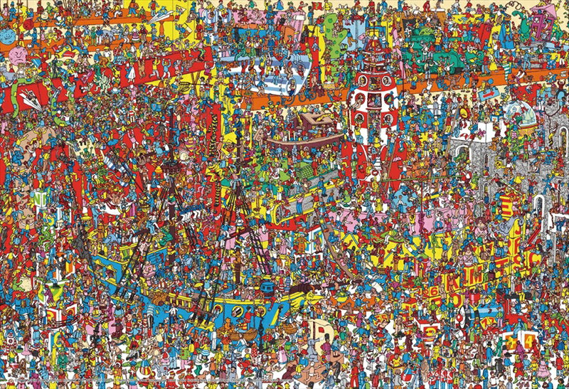 こどもジグソー40ピースジグソーパズル Where's Wally? おもちゃがいっぱい 《廃番商品》 ビバリー 40-005 (26×38cm)のサムネイル