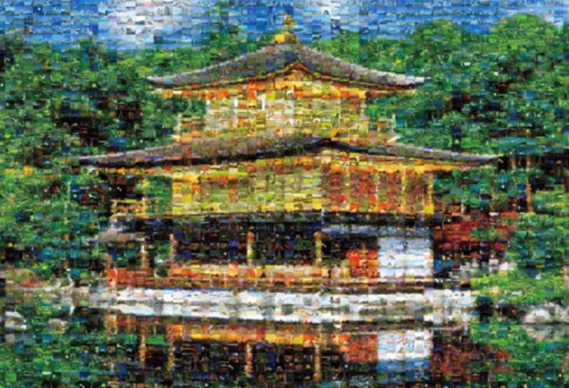 乐天商城 - 【引上品】1000マイクロピースジグソーパズル モザイク 金閣寺 《廃番商品》 ビバリー M81-520 (26×38cm)