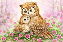 300ピースジグソーパズル やすらぎ 〜Owls Cuddle〜(原井加代美) 《廃番商品》 ビバリー 33-136 (26×38cm)