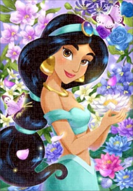 ぎゅっとサイズ500ピースジグソーパズル 麗しき花の導き（ジャスミン）〈ピュアホワイト〉 テンヨー DPG-500-678 (25×36cm)