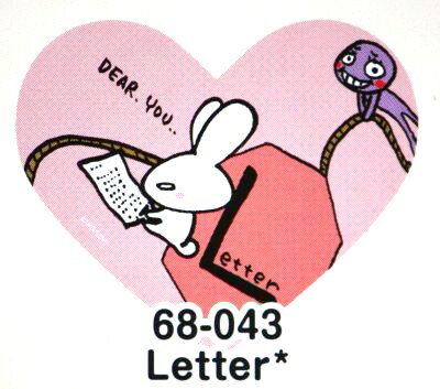 ミニパズルハート68ピース LOVE Letter* 《廃番商品》 エンスカイ 68-043 (ハート形10×12cm)