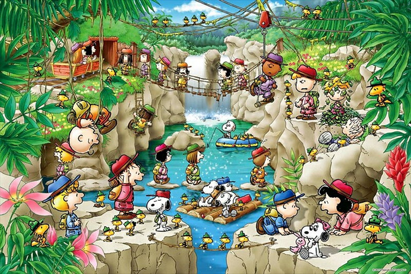 1000ピースジグソーパズル PEANUTS/スヌーピー 森の探検隊 《廃番商品》 エポック社 11-570s (50×75cm)のサムネイル