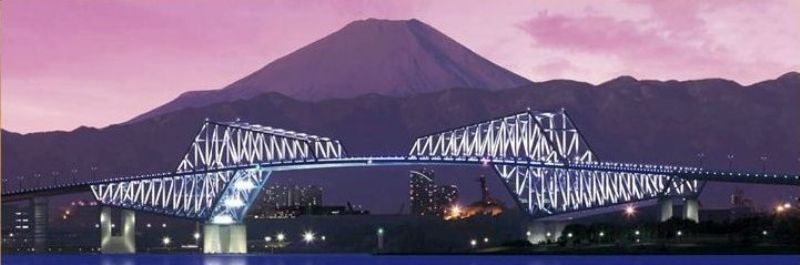 420スモールピースジグソーパズル ゲートブリッジと富士山-東京 《廃番商品》 エポック社 52-715 (18.2×51.5cm)