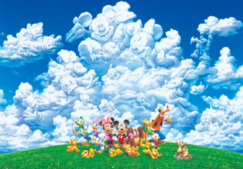 乐天商城 - 【引上品】108ピースジグソーパズル 大空はみんなのギャラリー 《廃番商品》 テンヨー D-108-993 (18.2×25.7cm)