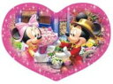 ステンドアート180ピースジグソーパズル ミニーのフラワーショップ(パネルセット) 《廃番商品》 テンヨー DSH-180-420 (ハート形18.3×25.8...