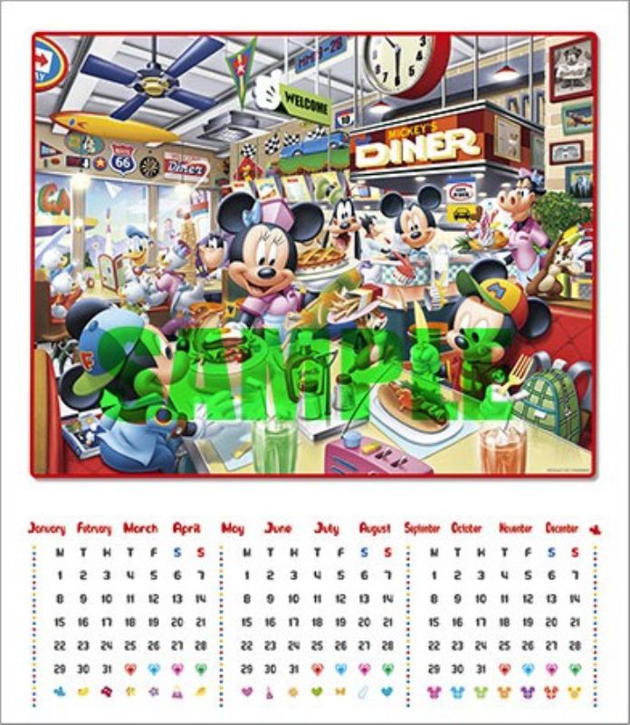 乐天商城 - 837ピースジグソーパズル パズカレ ミッキー・ダイナー 《廃番商品》 やのまん No.2302-03