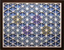 和モダン アートパネル 【切子調 青に紫2点 <菖蒲色>】 和風アート インテリア 伝統工芸 和室 障子 アートボード 組子細工 成人式に振袖-お部屋に組子 ウォールデコ 玄関 照明 ライト 幾何学模様【送料無料】壁掛け 壁飾り プレゼント kumiko 和の色彩と輝き!