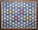和モダン アートパネル 【切子調 青に紫2点 <京紫>】 和風アート インテリア 伝統工芸 和室 障子 アートボード 組子細工 オンライン出席の背景にどうぞ 目線くぎづけ 玄関 照明 ライト 幾何学模様【送料無料】壁掛け 壁飾り プレゼント kumiko 和の色彩と輝き!
