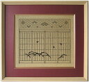組子細工欄間入り書院障子復刻影絵100選 No.59 露芝に蜻蛉
