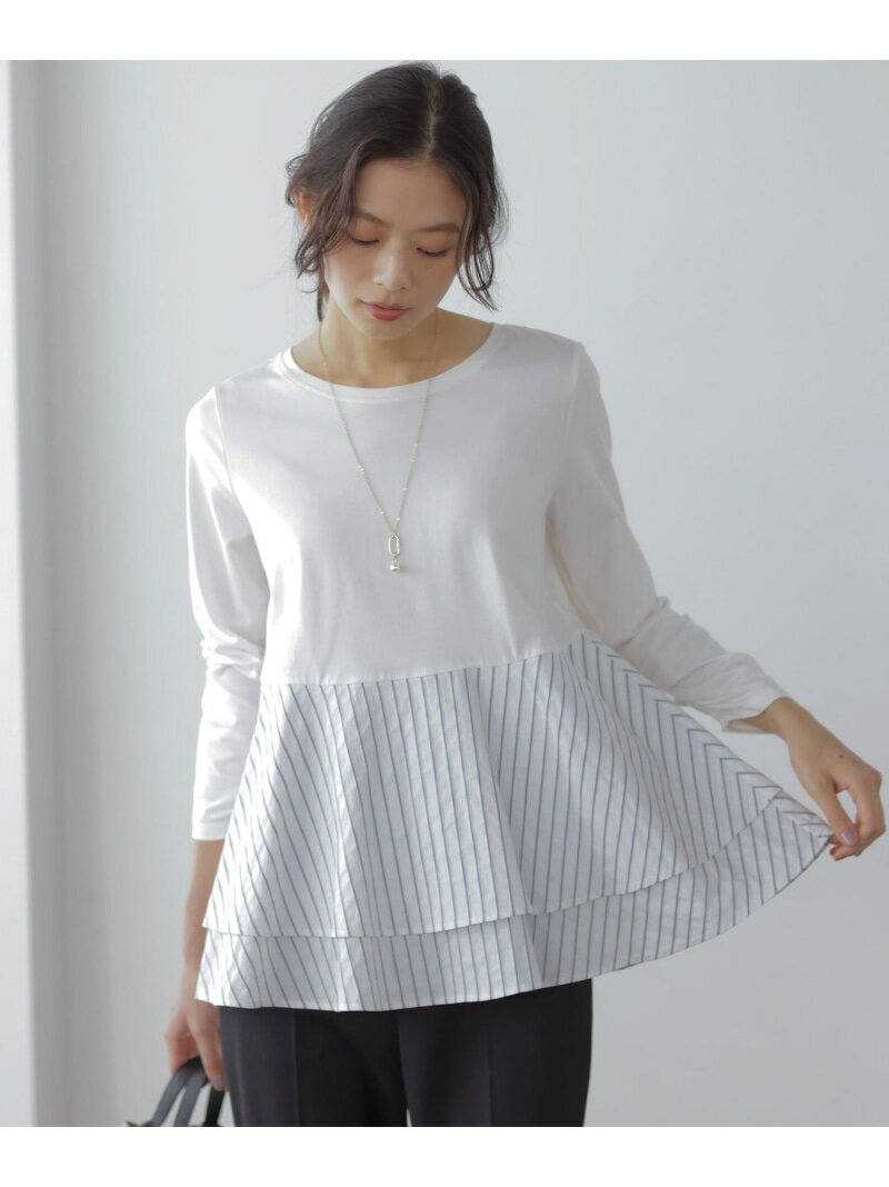 シャツコンビティアード ロングTシャツ 組曲 S クミキョク トップス...(4)