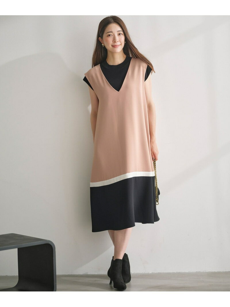 【SALE／30%OFF】【2SET・WEB限定】バイカラー ジャンスカニットセット 組曲 S クミキョク ジャケット..