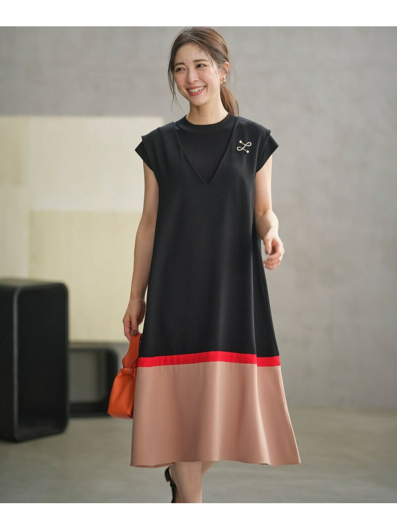 【SALE／30%OFF】【2SET・WEB限定】バイカラー ジャンスカニットセット 組曲 クミキョク ジャケット・..