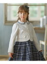 【110-140cm】ノーカラー ジャケット 組曲 KIDS クミキョク ジャケット・アウター ノーカラージャケット ホワイト ネイビー【送料無料】[Rakut...