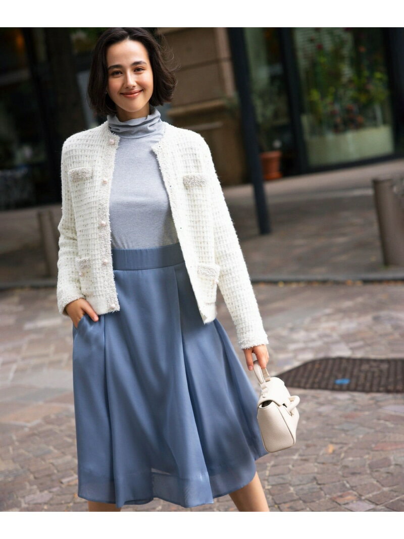 【SALE／40%OFF】シャイニーオーガン フレアスカート 組曲 S クミキョク スカート ロング・マキシスカート ブラウン ネイビー ホワイト ブルー【RBA_E】【送料無料】[Rakuten Fashion]