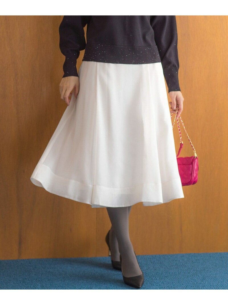 【SALE／40%OFF】シャイニーオーガン フレアスカート 組曲 S クミキョク スカート ロング・マキシスカート ブラウン ネイビー ホワイト ブルー【RBA_E】【送料無料】[Rakuten Fashion]