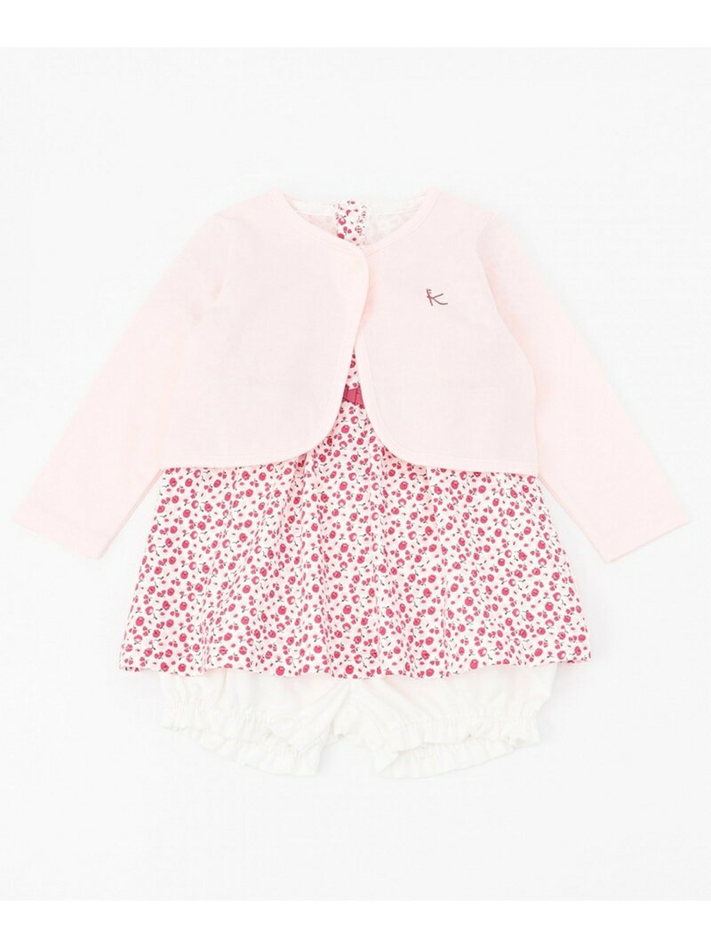 【80-90cm】ボレロ+スズランプリントワンピース+ブルマー3点セット 組曲 KIDS クミキョク マタニティウェア・ベビー用品 ロンパース・カバーオール レッド【送料無料】[Rakuten Fashion]のサムネイル