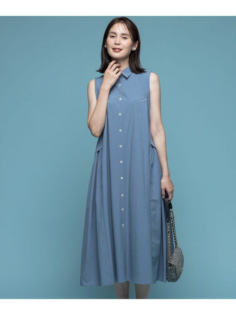 長袖花柄膝丈シャツワンピース ■ ワンピース 入園式 ワンピ　結婚式 二次会 入学式 大人 上品 卒業式 OL