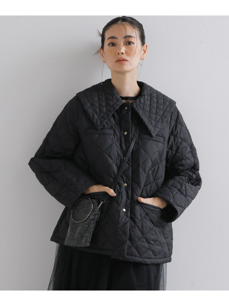 【SALE／50%OFF】【洗える・中綿】2WAYキルト コート 組曲 クミキョク ジャケット・アウター その他のジャケット・アウター ベージュ ブラック【RBA_E】【送料無料】[Rakuten Fashion]のサムネイル