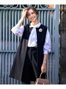 【SALE/30%OFF】【KUMIKYOKU NAVY】コンフォータブルドレープ ジレ 組曲 L クミキョク トップス ベスト・ジレ ネイビー ホワイト【RB...