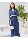 【SALE/40%OFF】【洗える】Vネックニット ワンピース 組曲 クミキョク ワンピース・ドレス シャツワンピース ネイビー グレー ブルー【RBA_E】【...