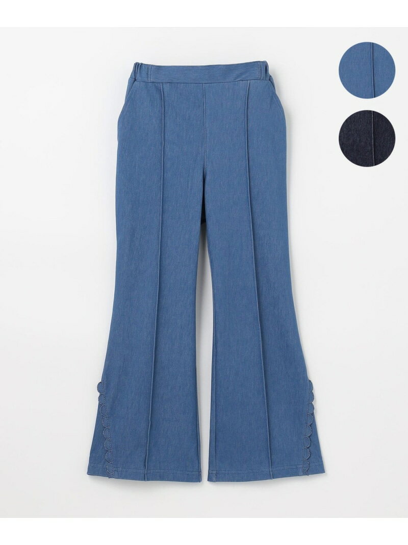 【80-100cm】フレアデニムパンツ 組曲 KIDS クミキョク パンツ その他のパンツ ブルー ネイビー【送料無料】[Rakuten Fashion]