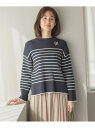 【SALE/50%OFF】【WEB限定】ハイネック ゆるボーダーニット 組曲 クミキョク トップス ニット ホワイト【RBA_E】【送料無料】[Rakuten ...