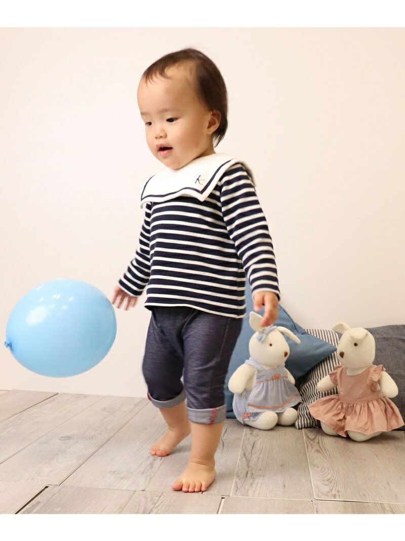 【80-90p】セーラーカラー セットアップ 組曲 KIDS クミキョク マタニティウェア・ベビー用品 ロンパース・カバーオール ネイビー【送料無料】[Rakuten Fashion]のサムネイル