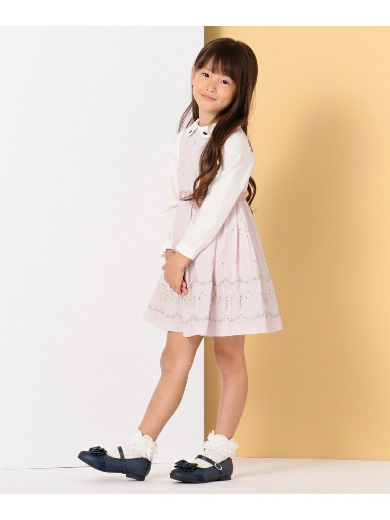 組曲 キッズ ワンピース クミキョク 組曲 組曲 Rakuten Kids Rakuten Fashion ひなちゃん着用 ピンク 110 140cm グログランアーチフラワー刺繍ワンピース 組曲 Kids クミキョク ワンピース ワンピースその他 ピンク ネイビー 送料無料 Kumikyoku