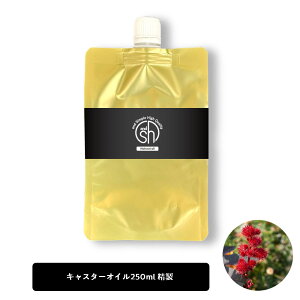 【2点購入で薔薇バーム】 &SH キャスターオイル 250ml ( 精製 ) キャリアオイル [ ひまし油 ヒマシ油 オイル ボタニカル ヴィーガン 植物性 年齢肌 保湿 ひまし油 ヒマシ油 カスターオイル キャスターオイルひまし油 ]【 定形外 送料無料 】 +lt3+