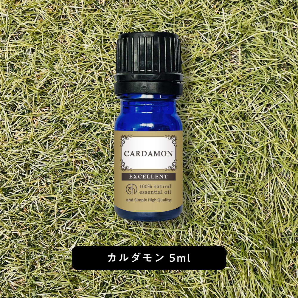 【2点購入で香料GET】 &SH エクセレント エッセンシャルオイル カルダモン 5ml [ アロマ 精油 植物100% 天然 ピュア アロマオイル オイル ギ...