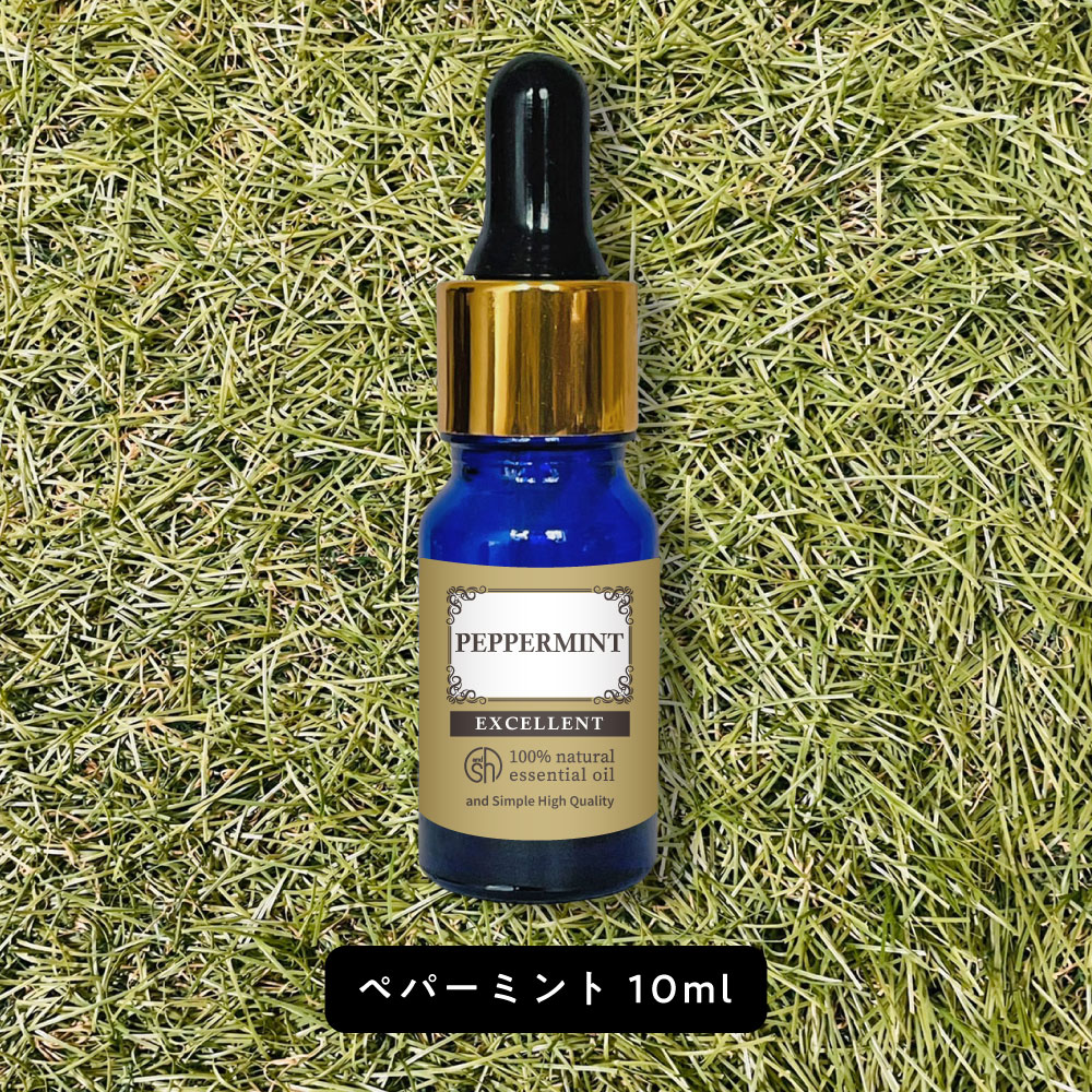 【2点購入でラベンダー】 &SH エクセレント エッセンシャルオイル ペパーミント 10ml スポイト型 [ アロマ 精油 植物100% ピュア アロマオイル オイル ギフト プレゼント アロマストーン ディフューザー と セット で おすすめ ルームフレグランス いい香り ハッカ ]