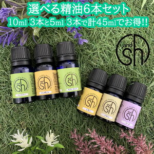 【2点購入で薔薇バーム】 &SH 【AEAJ表示基準適合認定精油】アロマ スターター セット 3 エッセンシャルオイル 10ml×3本 5ml×3本 セット 計45ml アンドエスエイチ [ おしゃれ 無添加 天然 香り コスメ アロマセット 精油 アロマオイル 10ml 5ml ]tg_smc